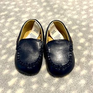Like New Janie and Jack blue Loafers size 3-6 months
